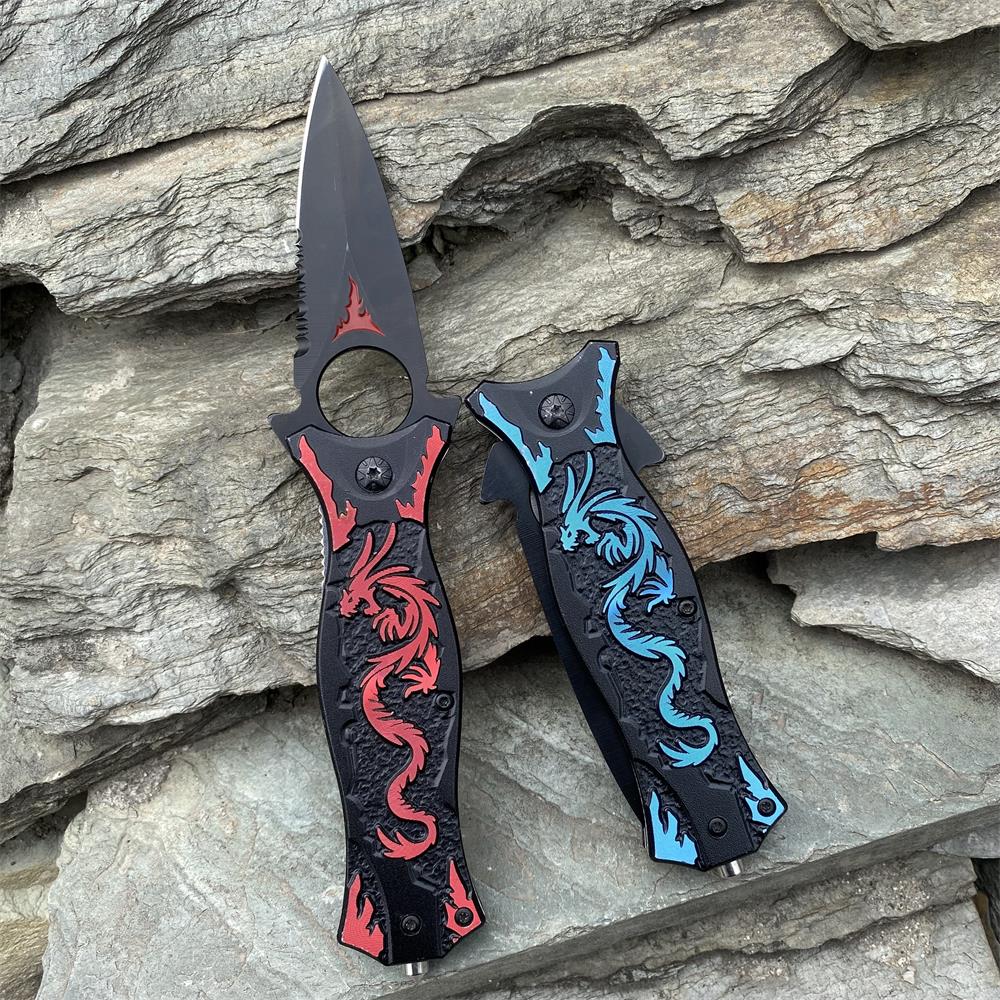 Dragon Totem Skeleton Folding Knife