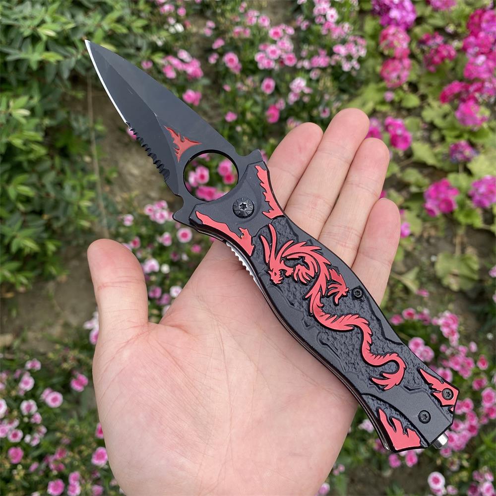 Dragon Totem Skeleton Folding Knife