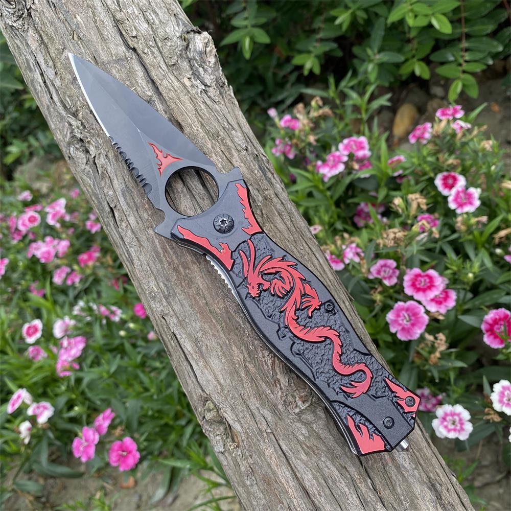 Dragon Totem Skeleton Folding Knife