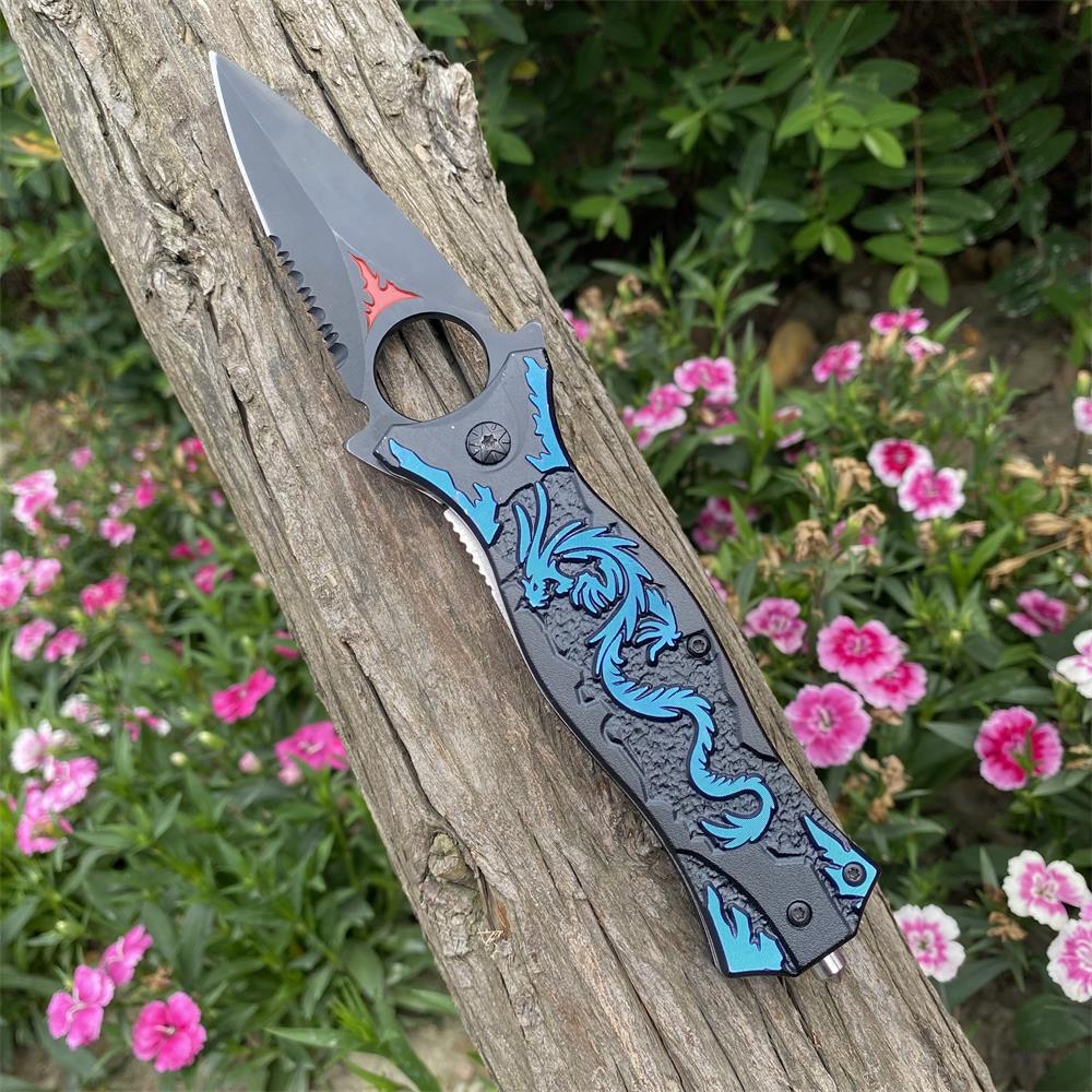 Dragon Totem Skeleton Folding Knife