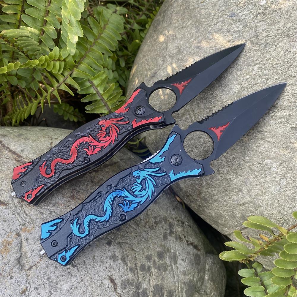 Dragon Totem Skeleton Folding Knife