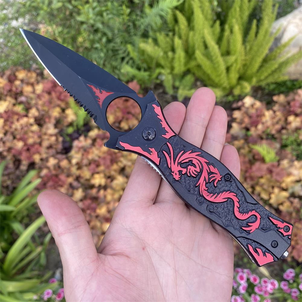 Dragon Totem Skeleton Folding Knife