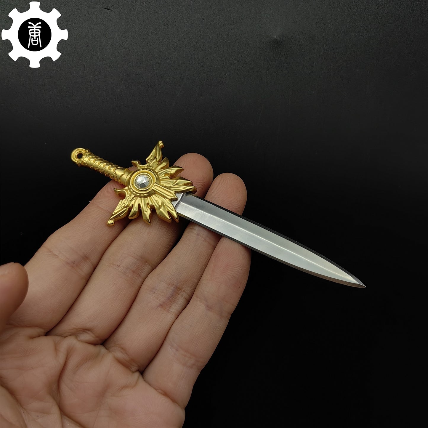 El'druin Tyrael Sword Mini Metal Replica EDC Knife