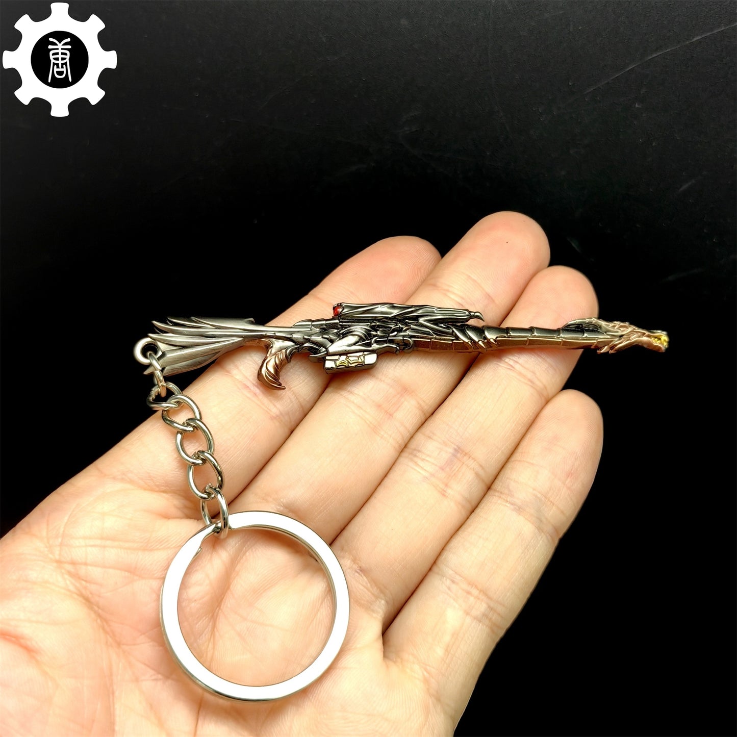 Mini Elderflame Operator Gun Metal Keychain