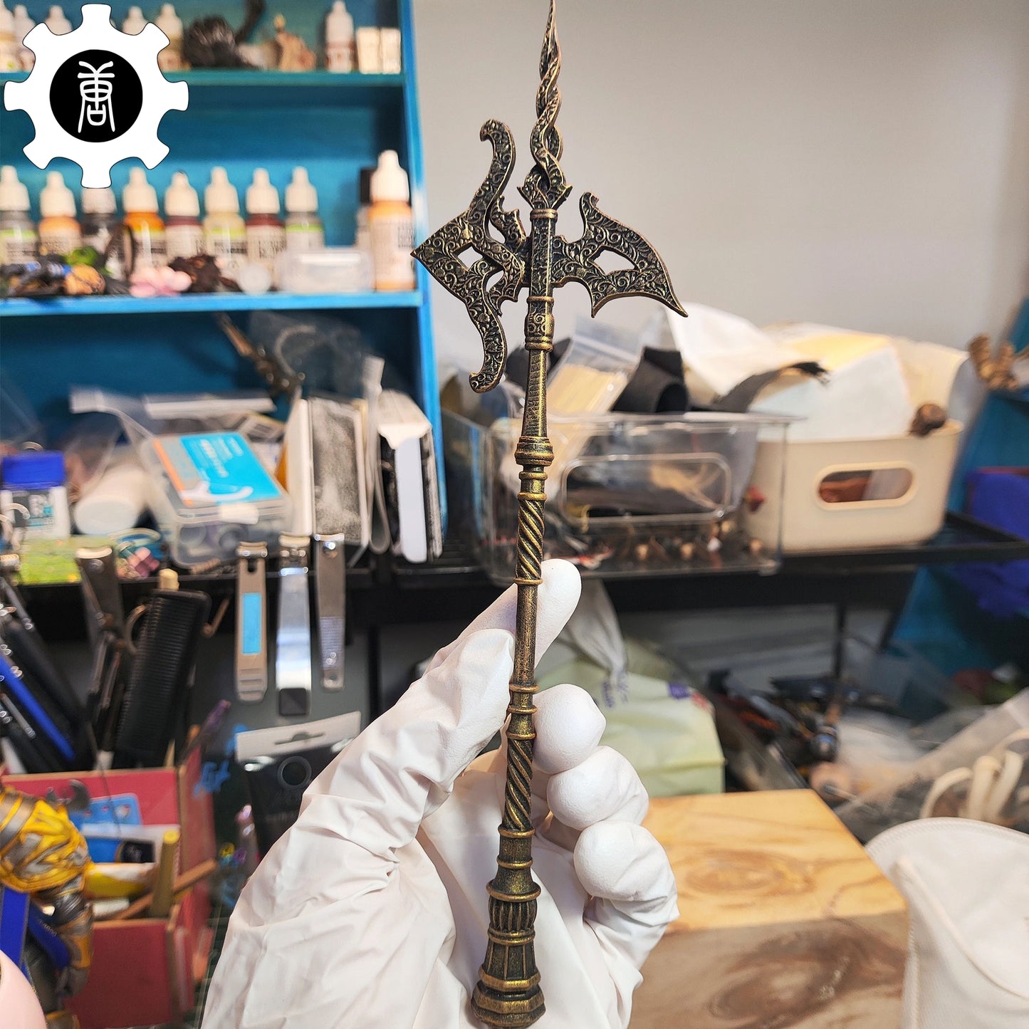 3D Printed 1: 12 Scale Erdtree Greatshield Golden Halberd 