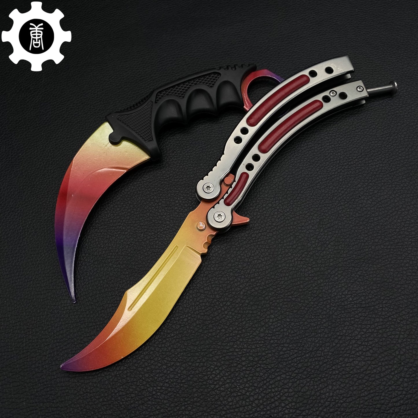 Fade Skin Balisong & Karambit & Stickers & Keychains & AK With Case