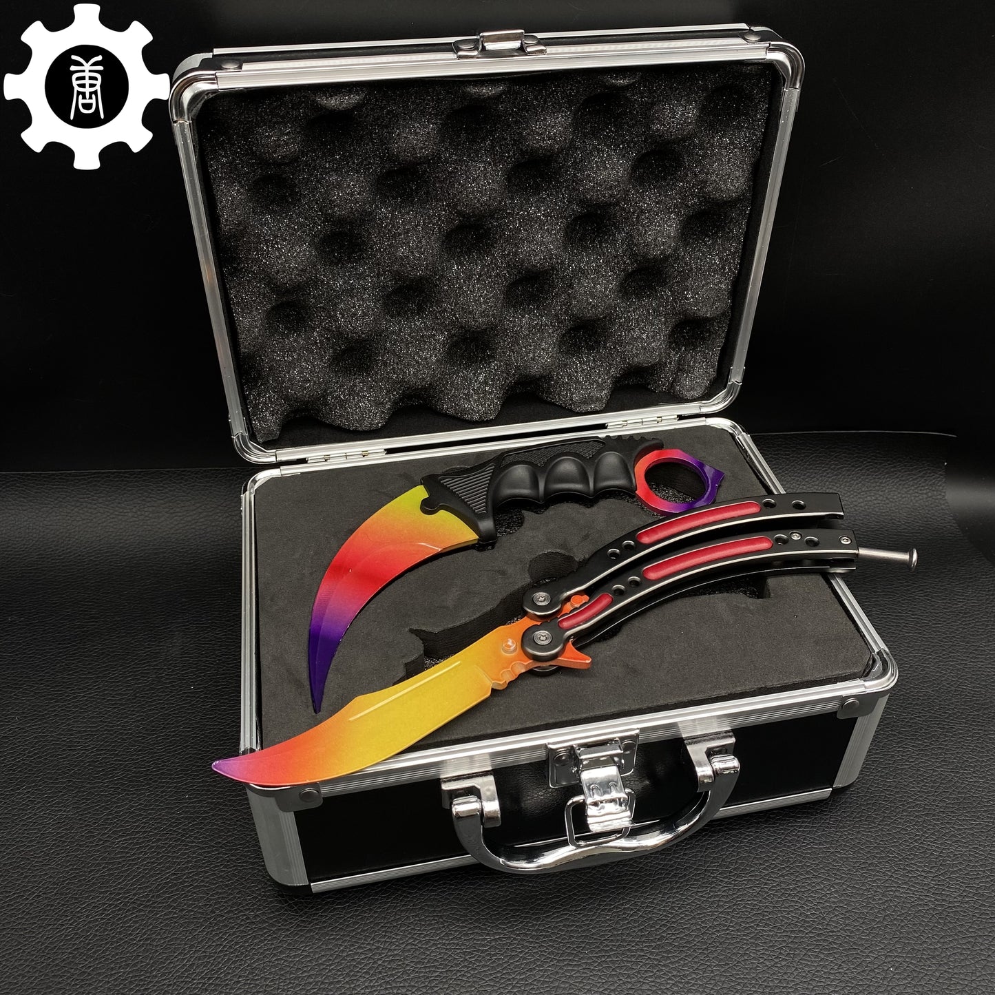 Fade Skin Balisong & Karambit & Stickers & Keychains & AK With Case