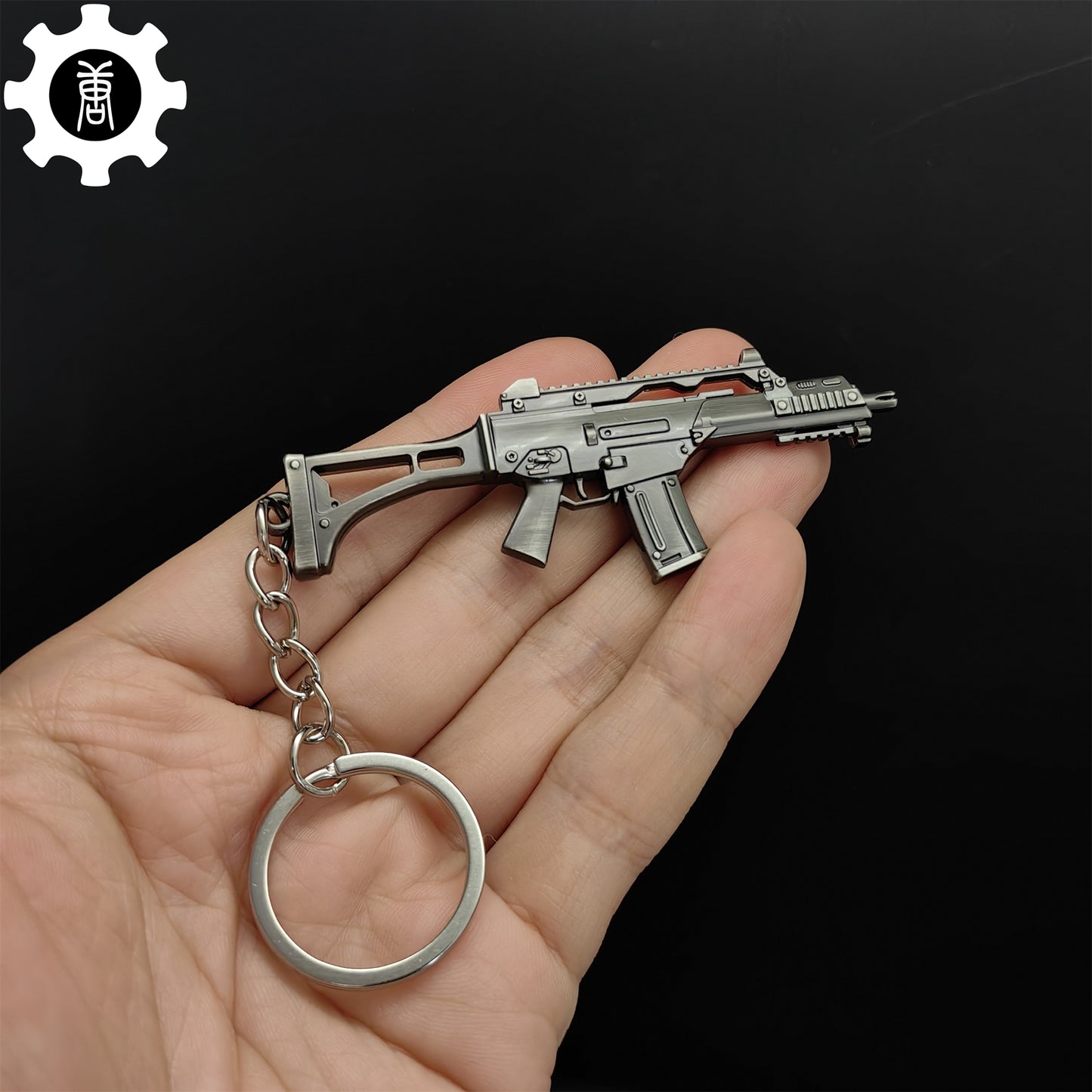 Tiny Gewehr 36C Assault Rifle Model Metal Keychain