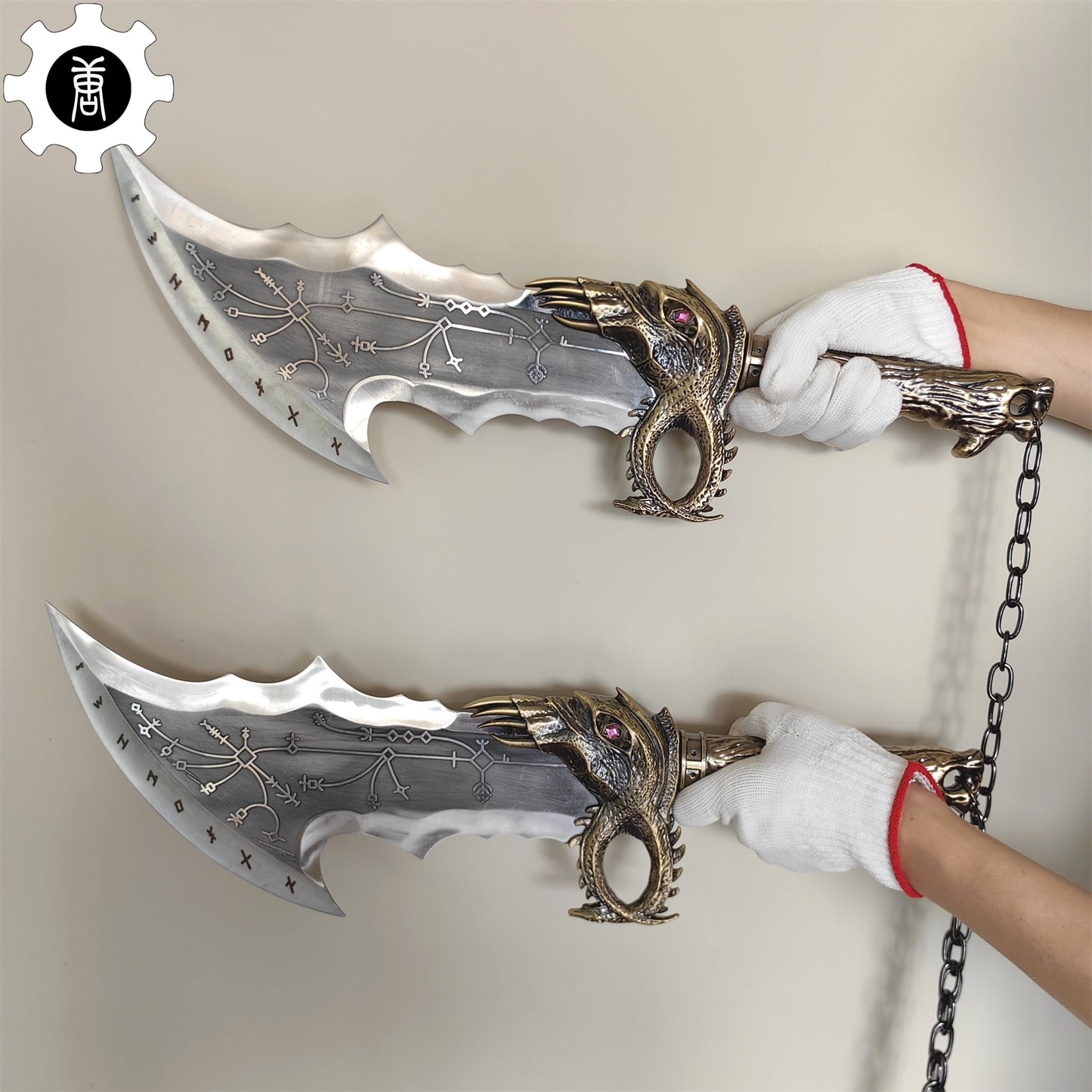 GOW Kratos Blades of Chaos Life-size Metal Replica