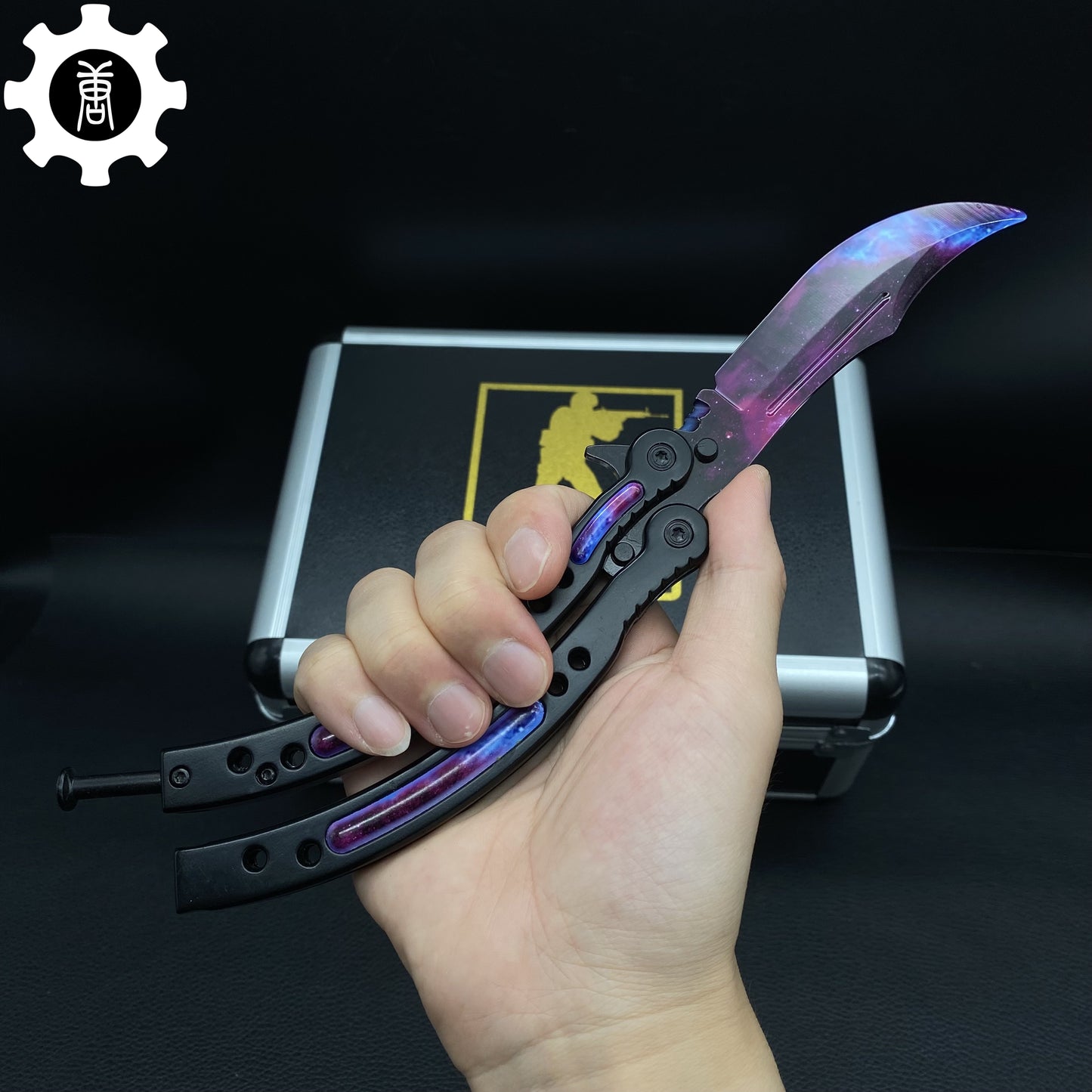 Galaxy Skin Balisong & Karambit & Stickers & Keychains & AK With Case