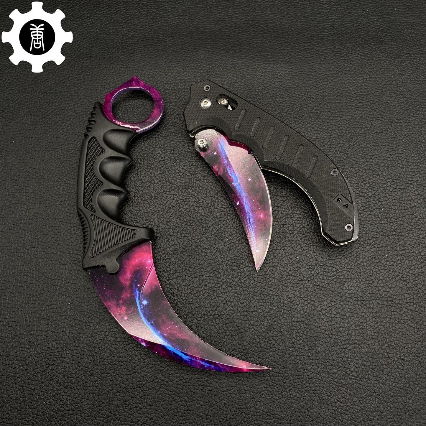 Galaxy Skin Flip Knife & Karambit & Stickers & Keychains & AK With Case