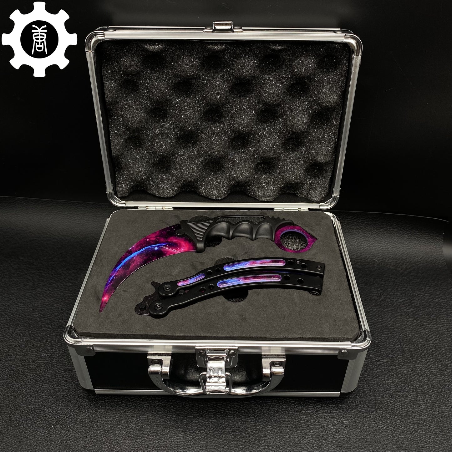 Galaxy Skin Balisong & Karambit & Stickers & Keychains & AK With Case