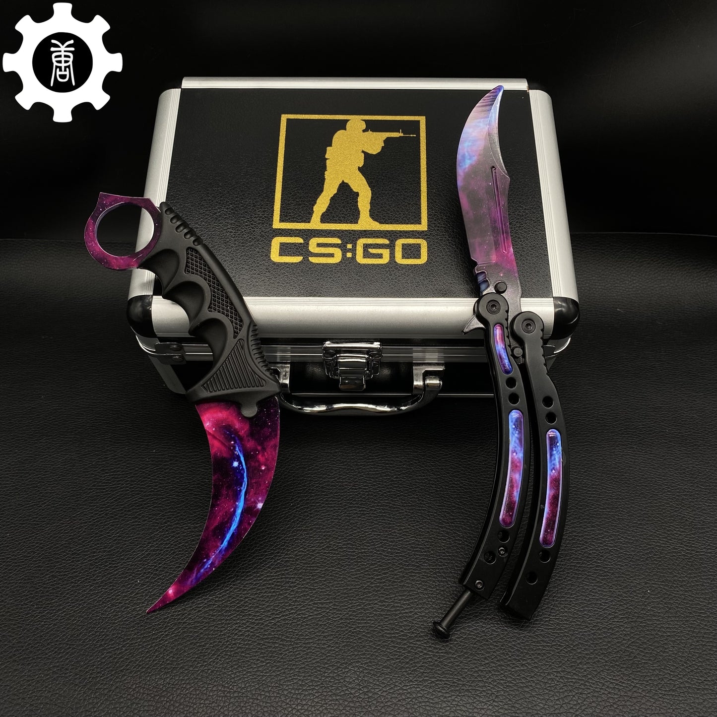 Galaxy Skin Balisong & Karambit & Stickers & Keychains & AK With Case