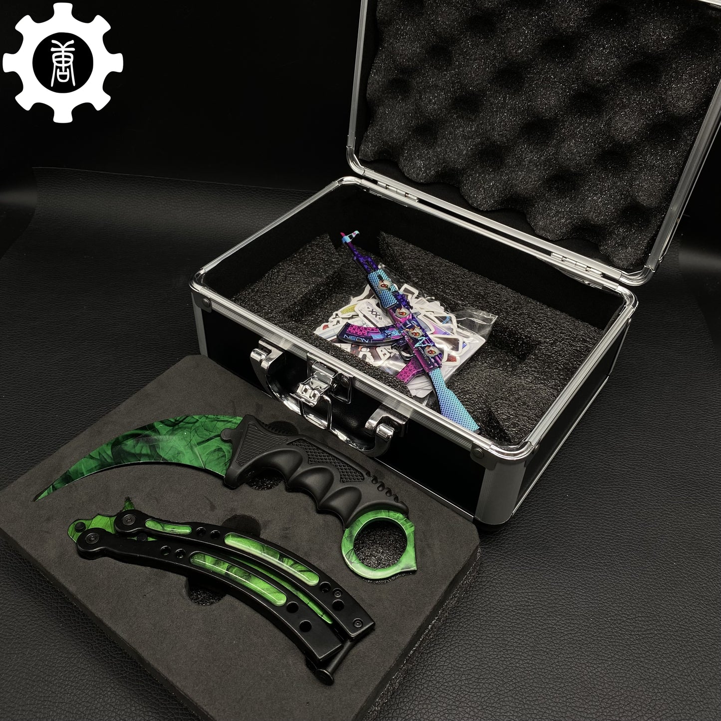 Gamma Doppler Skin Balisong & Karambit & Stickers & Keychains & AK With Case