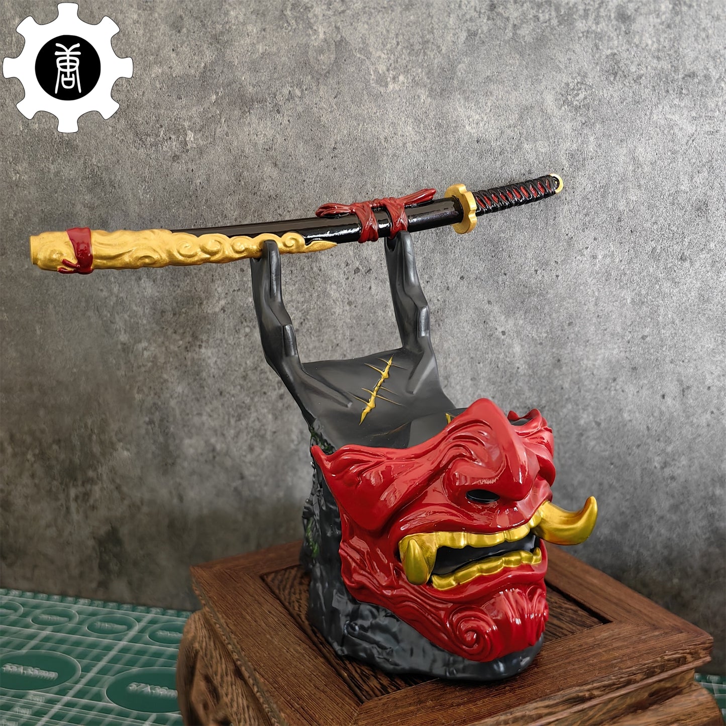 Ghost Oni Samurai Helmet Gaming Controller Stand