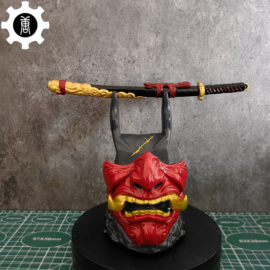 Ghost Oni Samurai Helmet Gaming Controller Stand