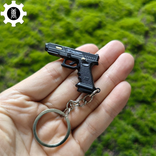 Metal G34 Mini Pistol Model Keychain