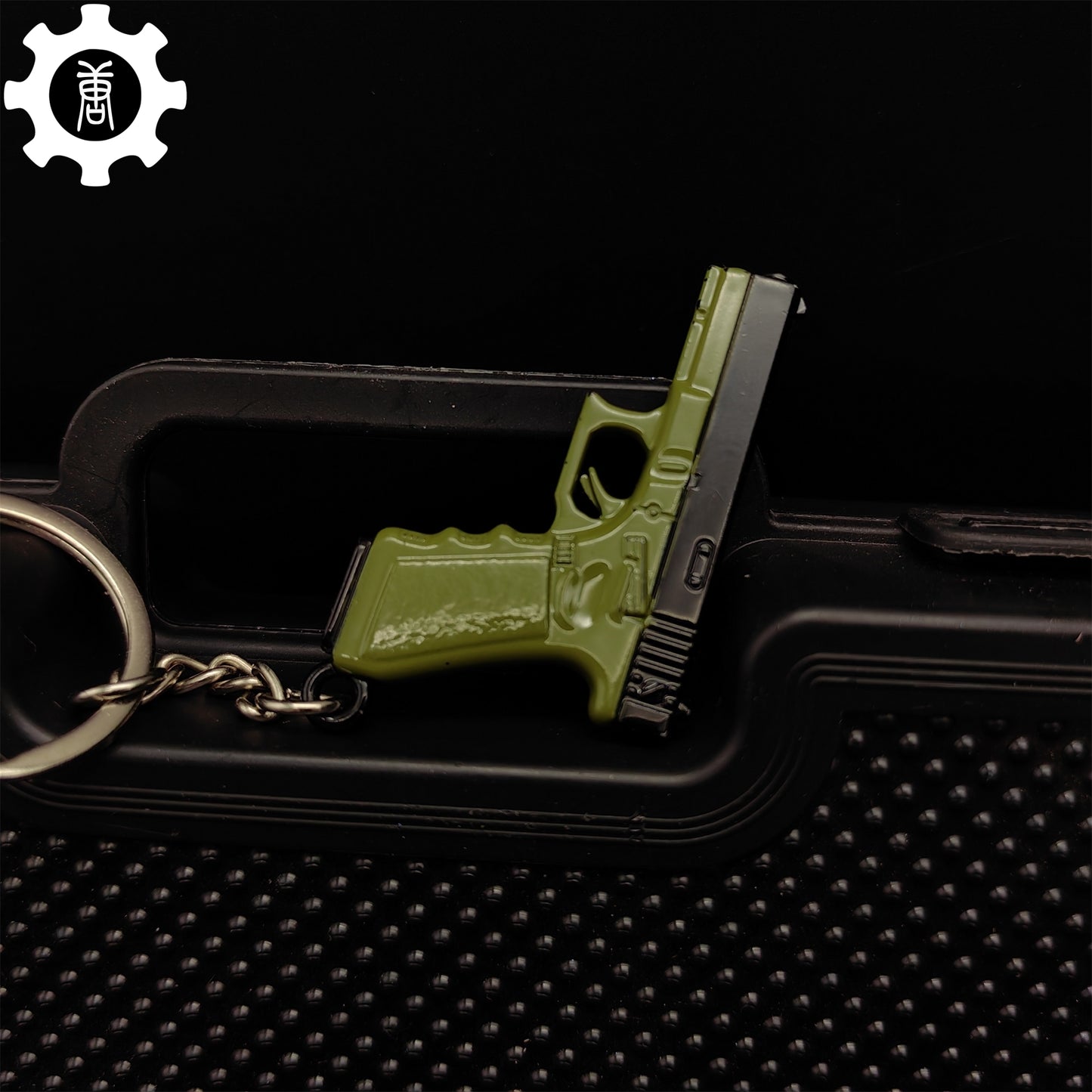 Mini G17-P18C Pistol Metal Keychain