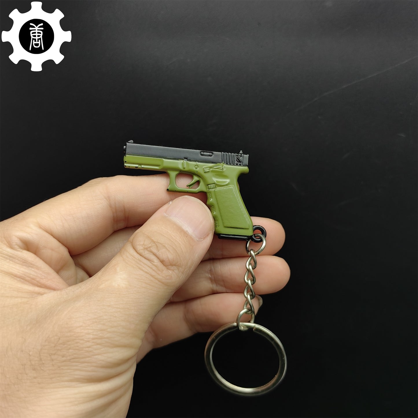 Mini G17-P18C Pistol Metal Keychain