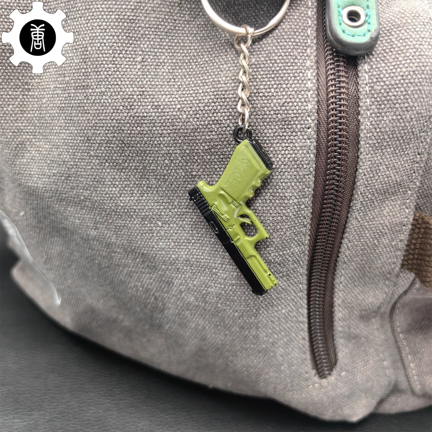 Mini G17-P18C Pistol Metal Keychain