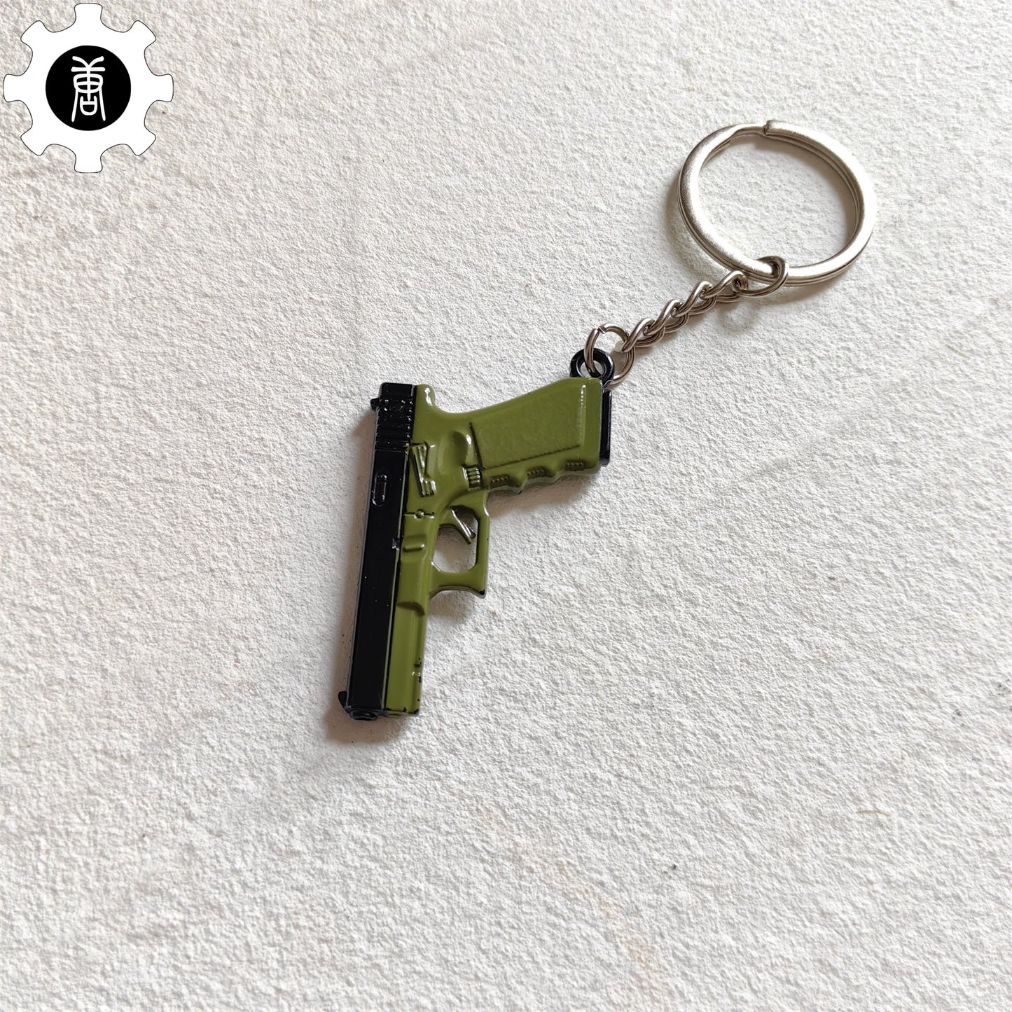 Mini G17-P18C Pistol Metal Keychain