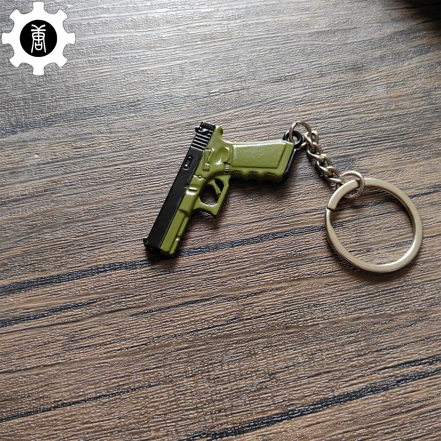 Mini G17-P18C Pistol Metal Keychain