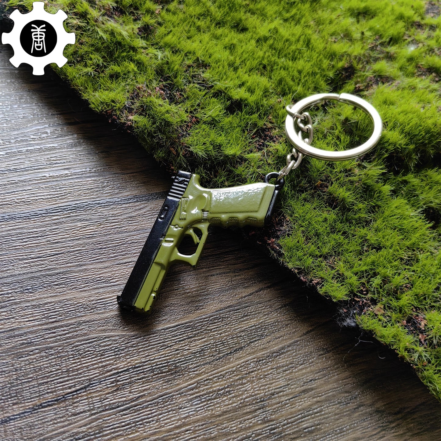 Mini G17-P18C Pistol Metal Keychain