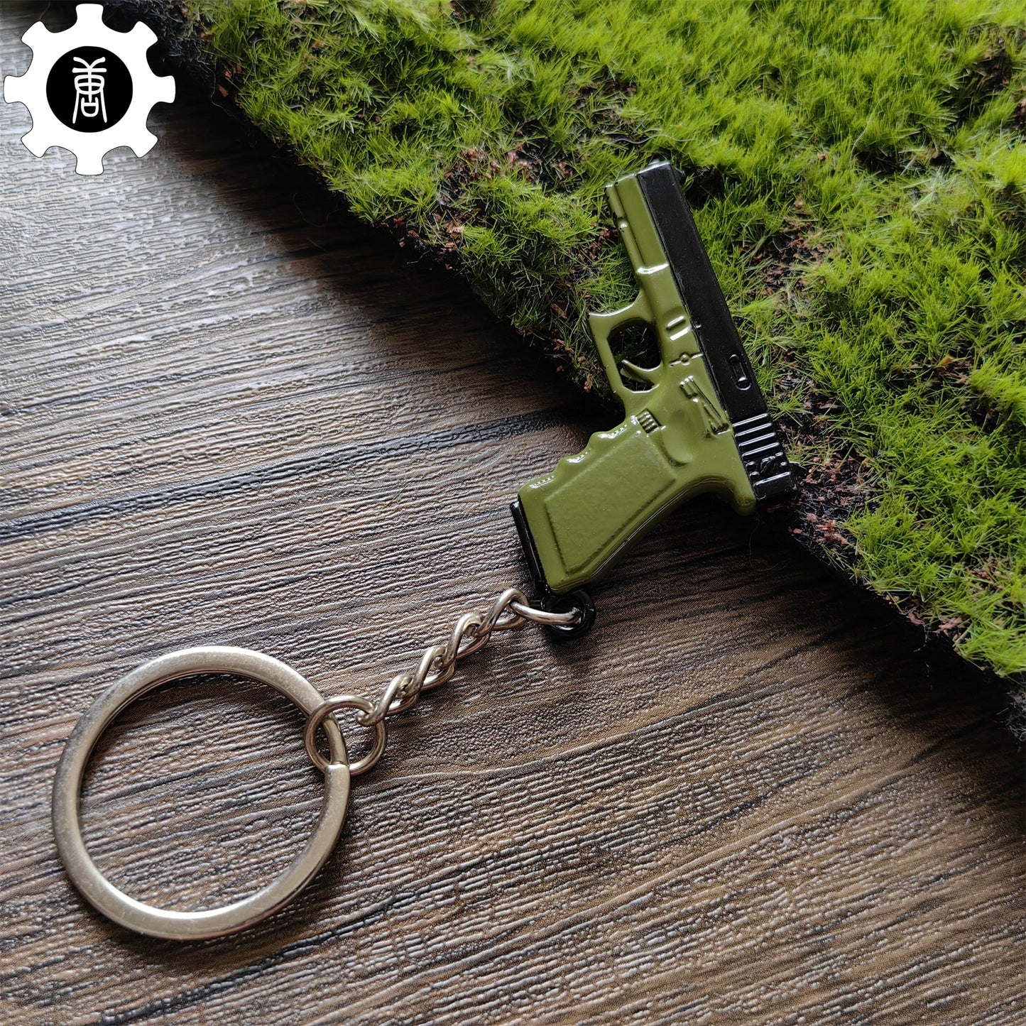 Mini G17-P18C Pistol Metal Keychain