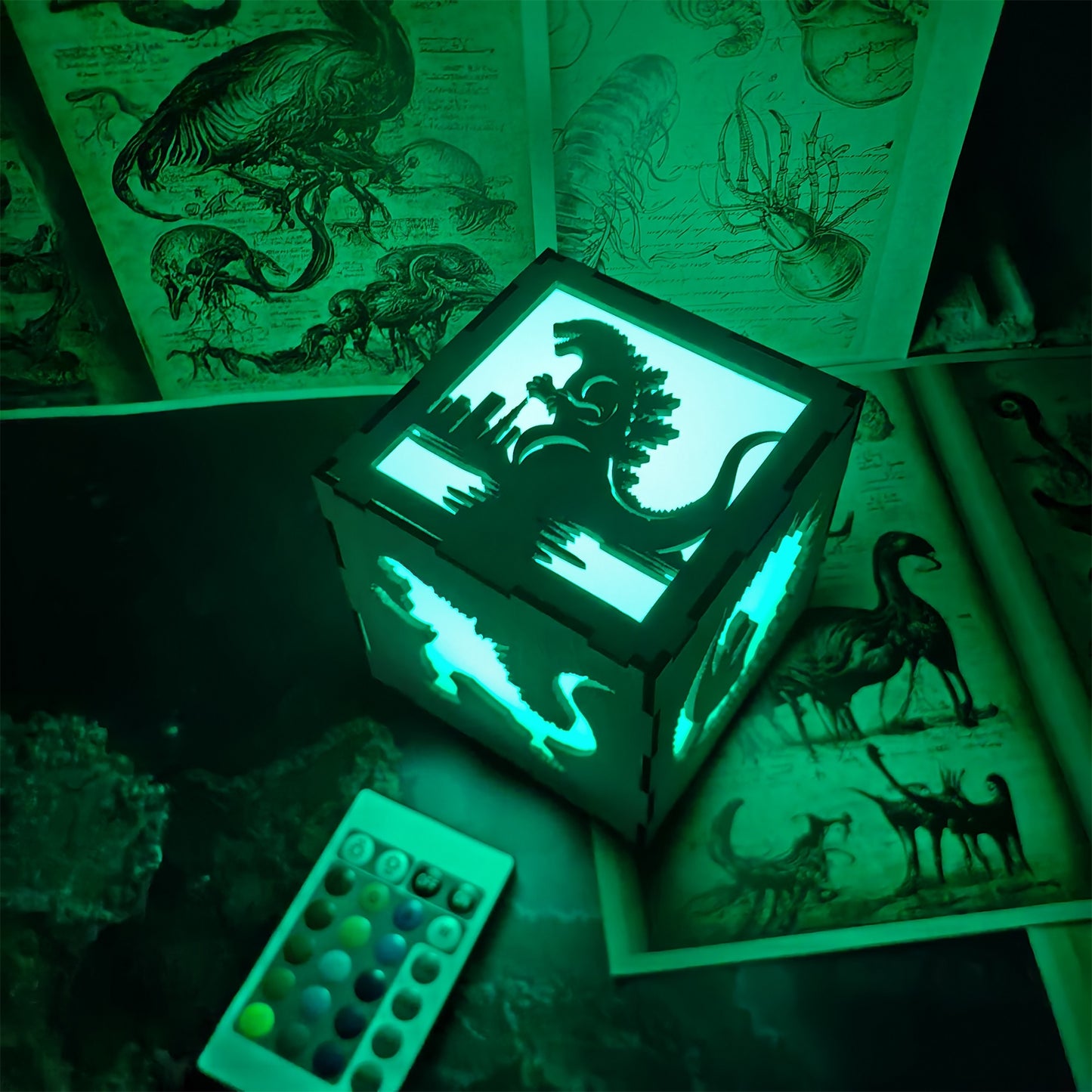 Godzilla Monster Inspired Neon Night Light