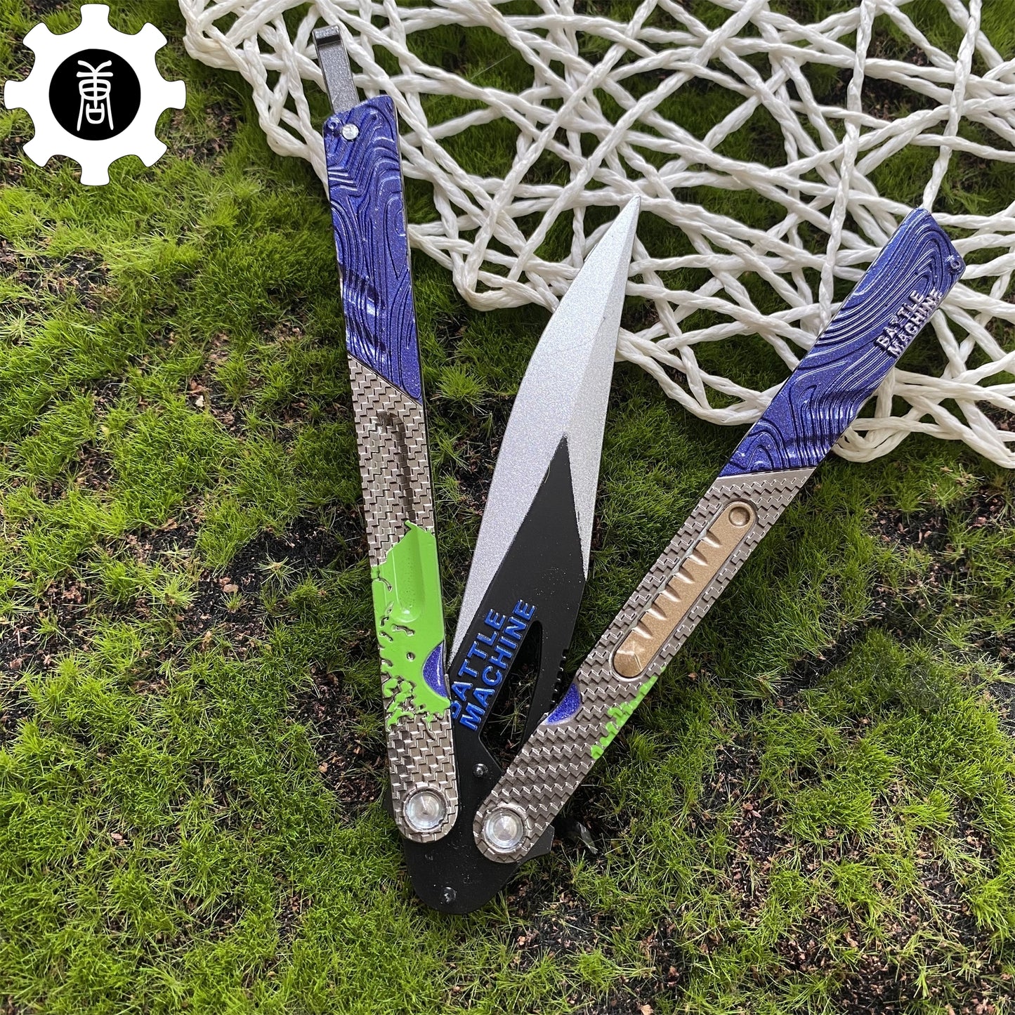 Hot Game Metal Graffiti Balisong Trainer Props