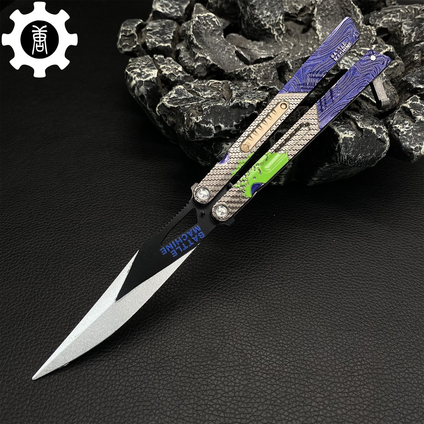 Hot Game Metal Graffiti Balisong Trainer Props