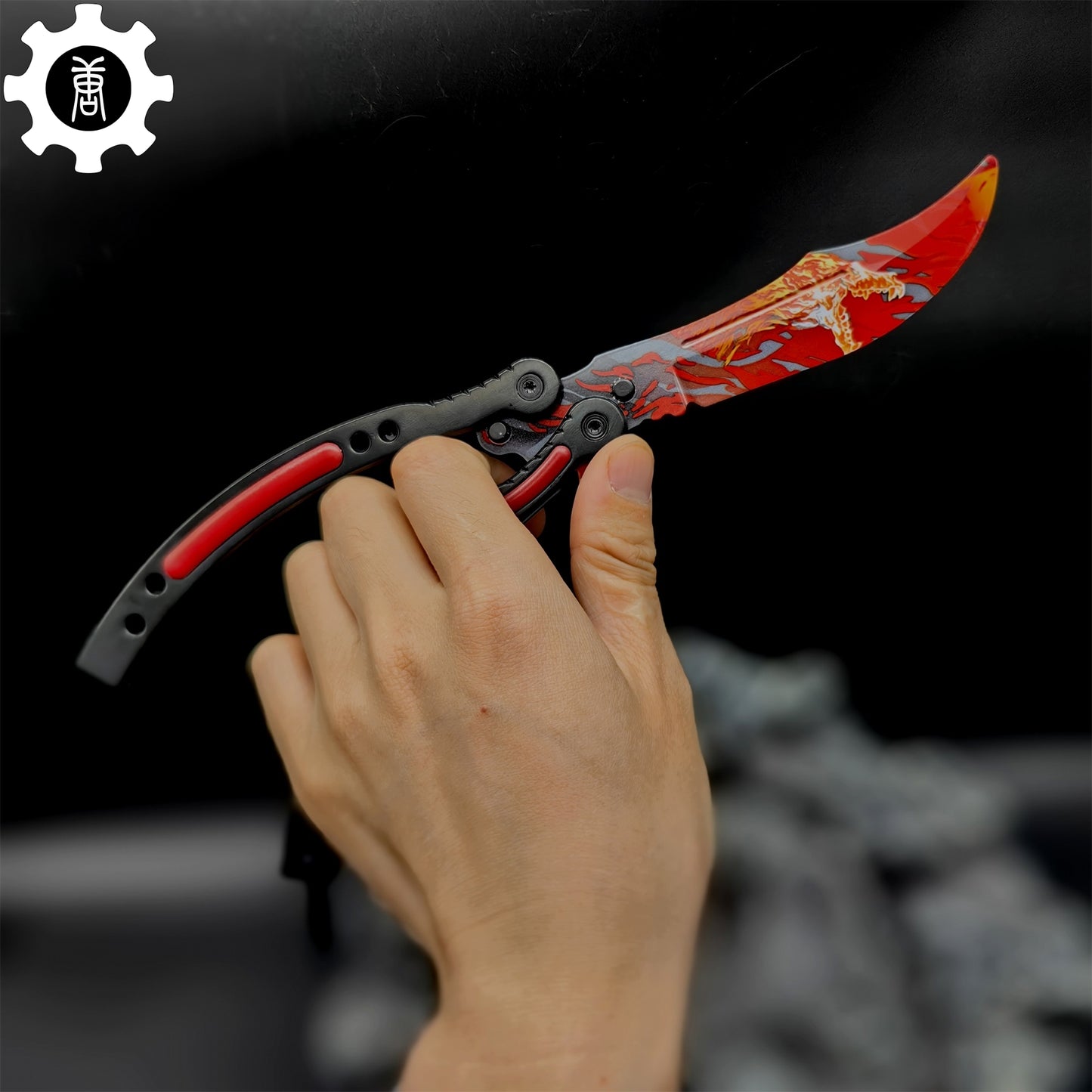 Howl Flame Balisong Stainless Steel Butterfly Knife