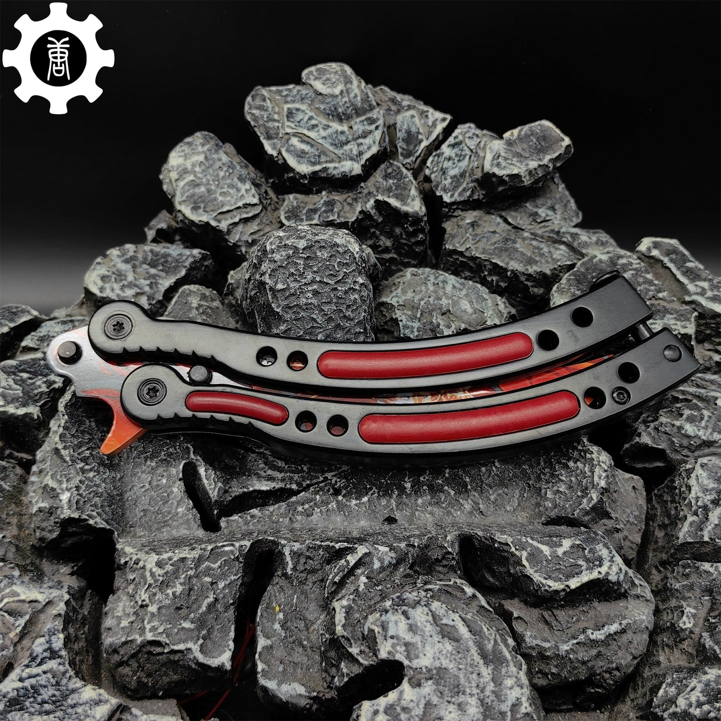 Howl Flame Balisong Stainless Steel Butterfly Knife