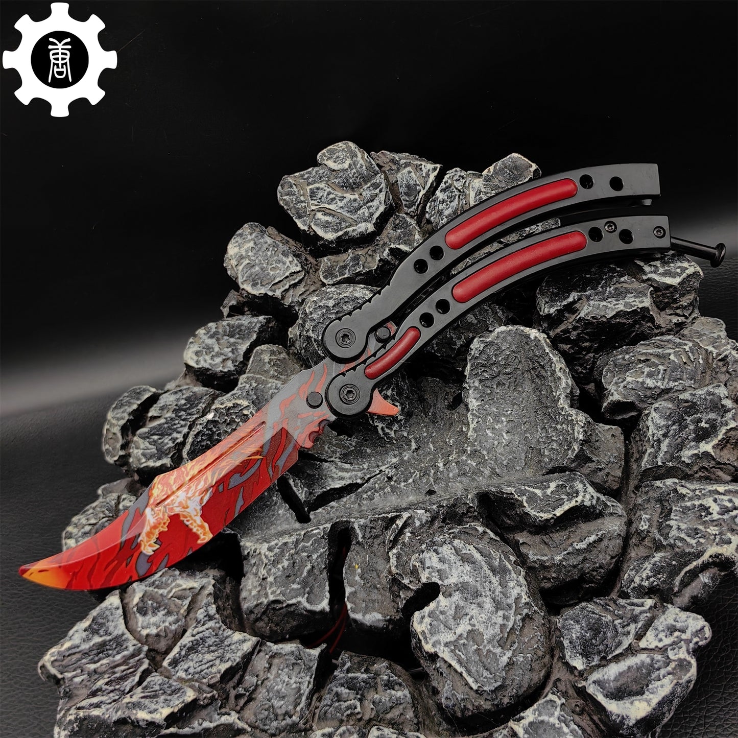 Howl Flame Balisong Stainless Steel Butterfly Knife