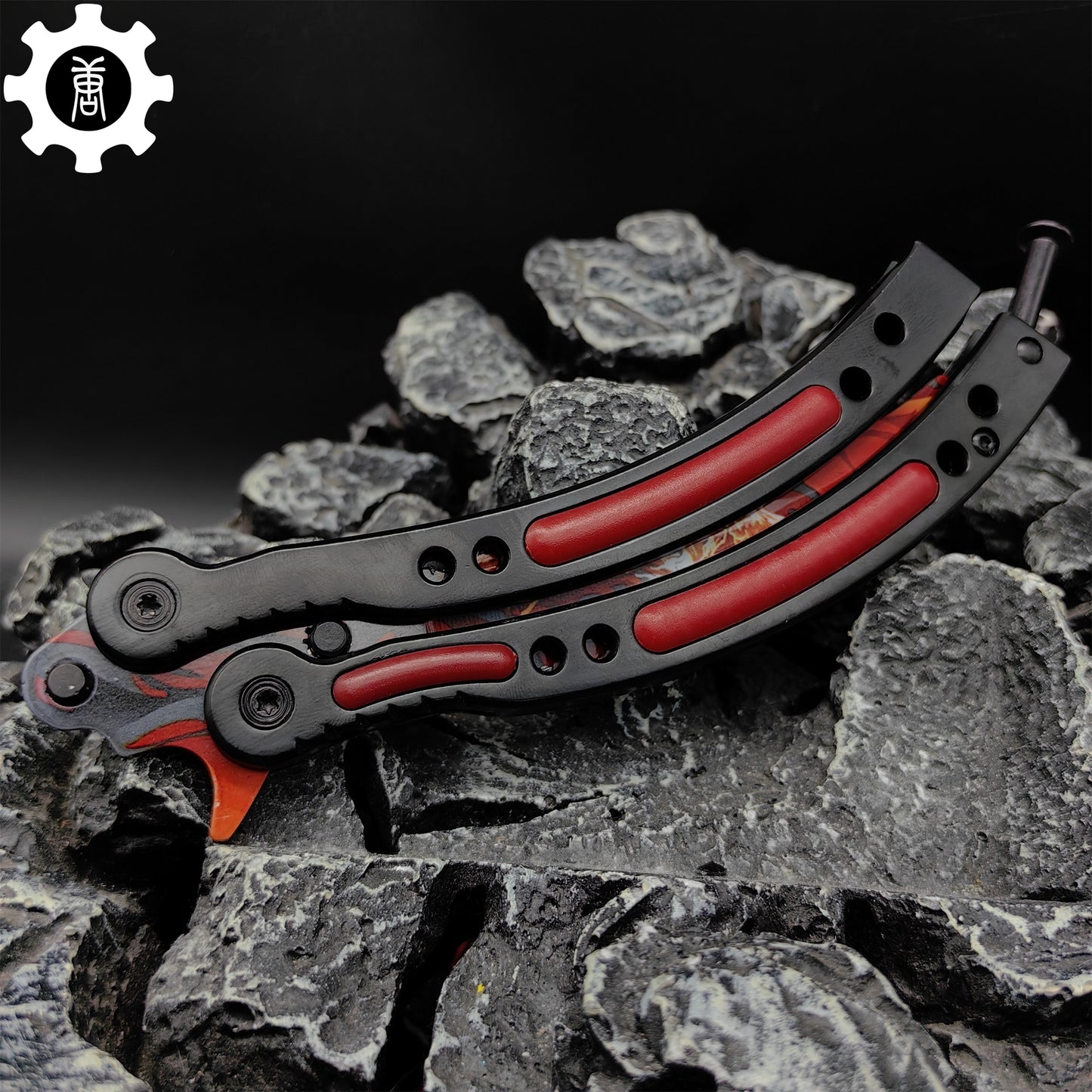 Howl Flame Balisong Stainless Steel Butterfly Knife