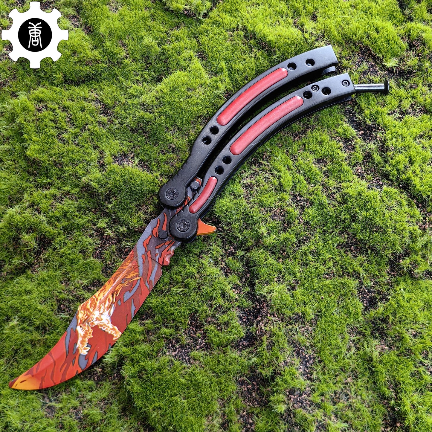 Howl Flame Balisong Stainless Steel Butterfly Knife