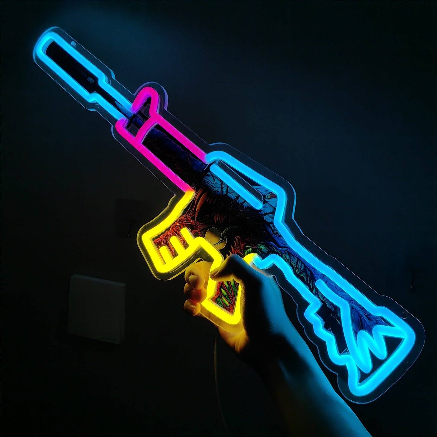 M4A1-S Hyper Beast Rifle Neon Light Wall Decor