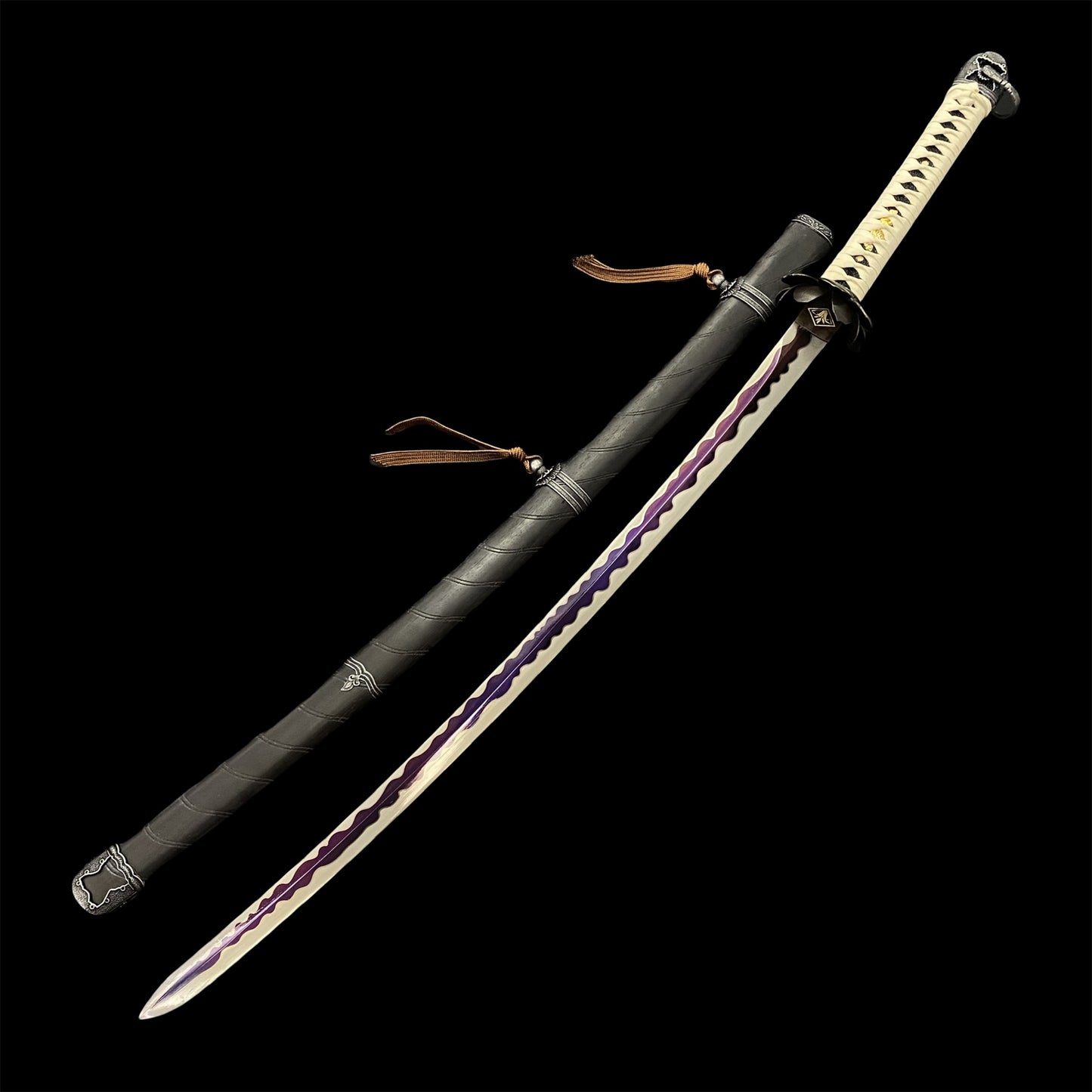 Life-Size Kusabimaru Katana, Gracious Gift of Tears, Black Mortal Blade Replicas