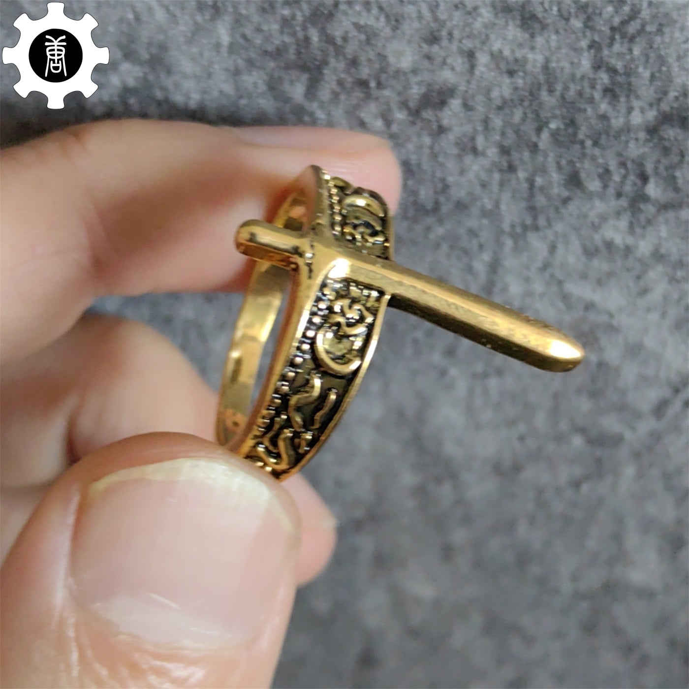 Lloyd's Sword Ring Alloy Punk Ring Game Craft Gift