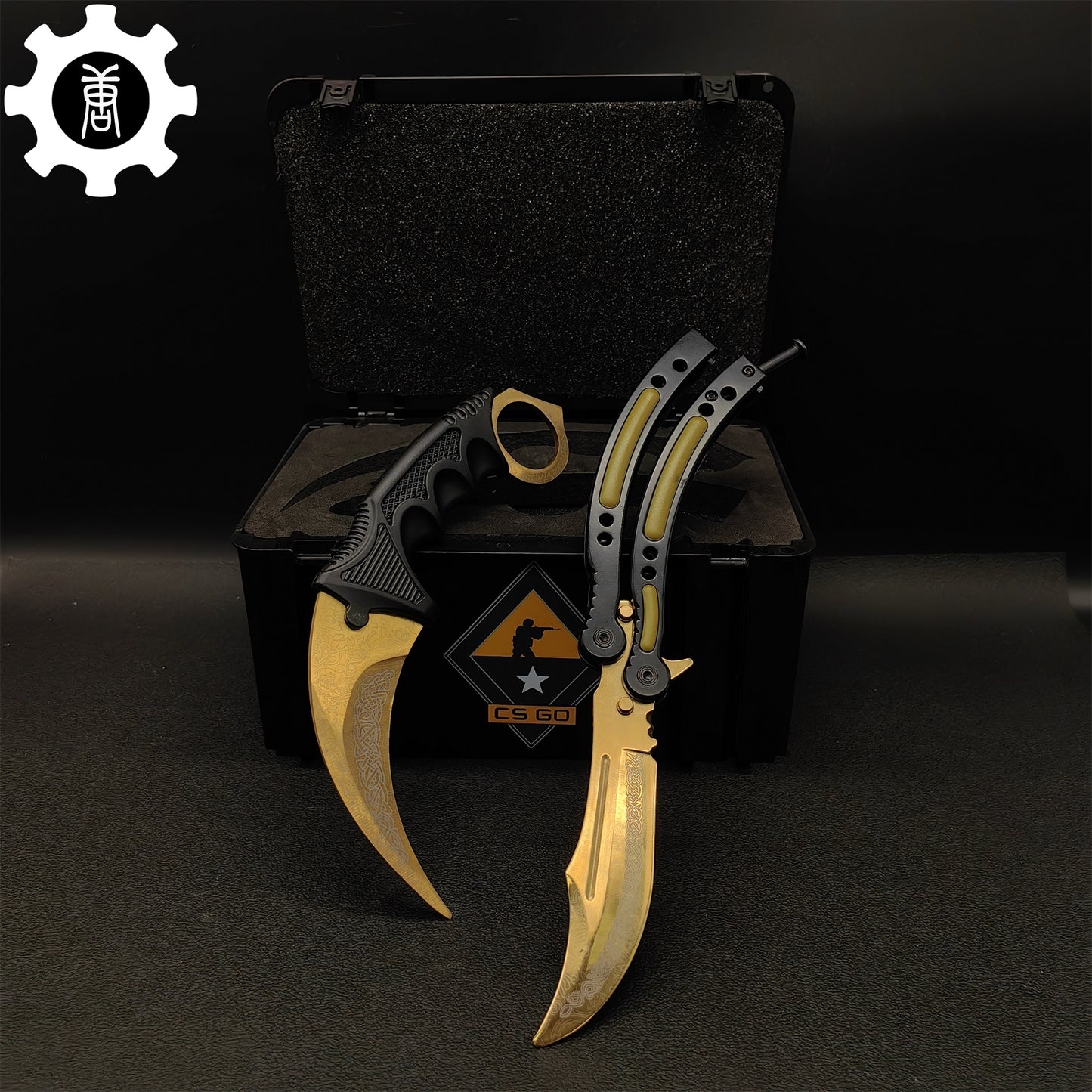 Lore Karambit & Balisong Trainer Weapon Case Blunt Blade Props