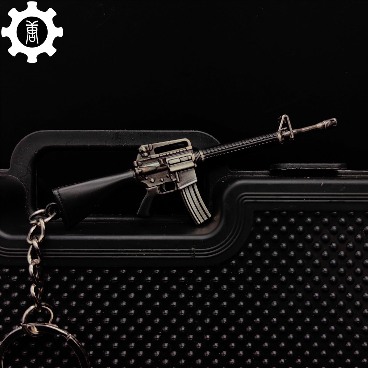 Mini M16A4 Rifle Metal Keychain