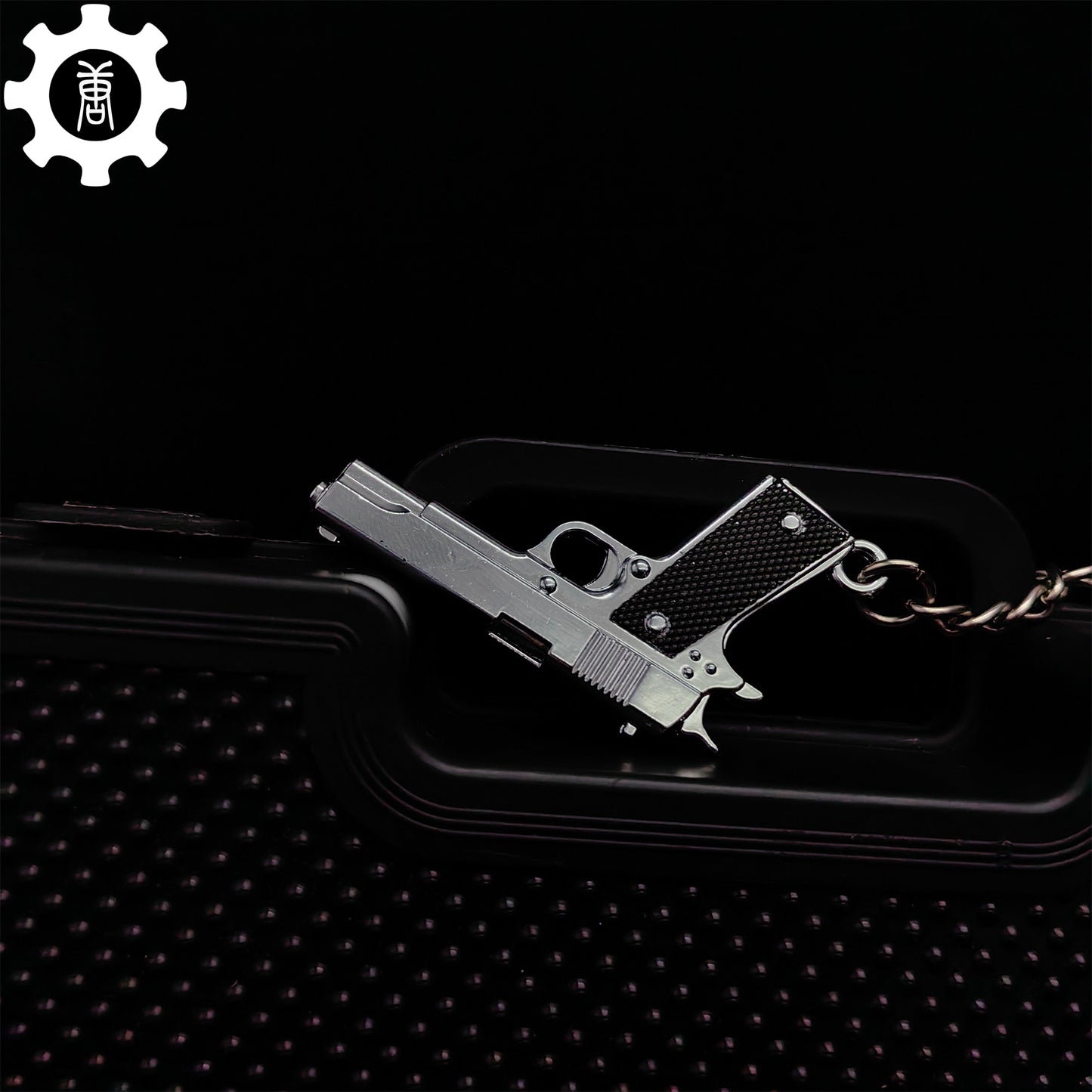 Mini M1911 Pistol Metal Keychain