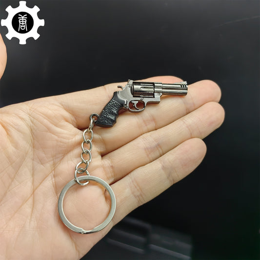 Mini Smith & Wesson Model 500 Revolver Metal Keychain