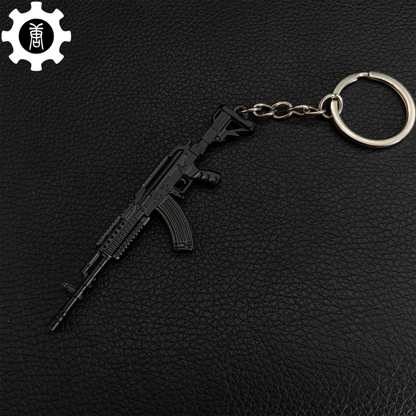 Metal M762 Mini Gun Model Keychain Pendant