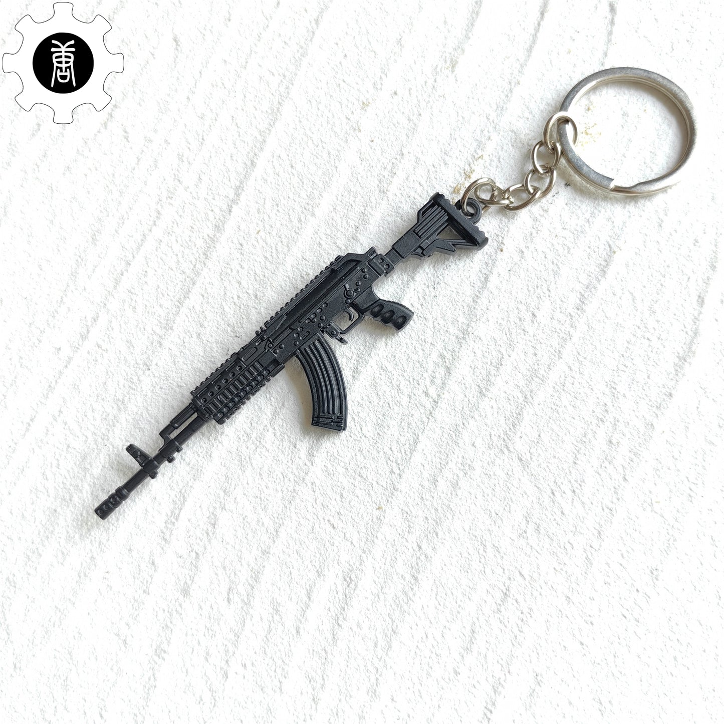 Metal M762 Mini Gun Model Keychain Pendant