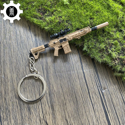 Tiny M7 Rifle Keychain Metal Pendant