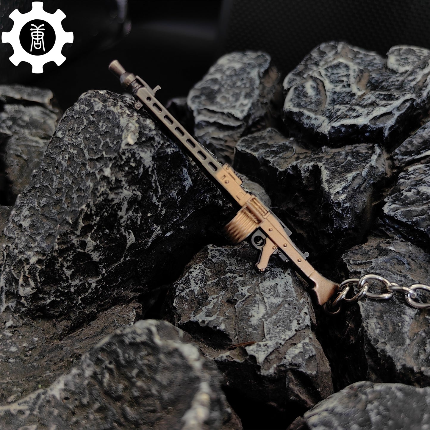 Mini MG3 Machine Gun Model Metal Keychain