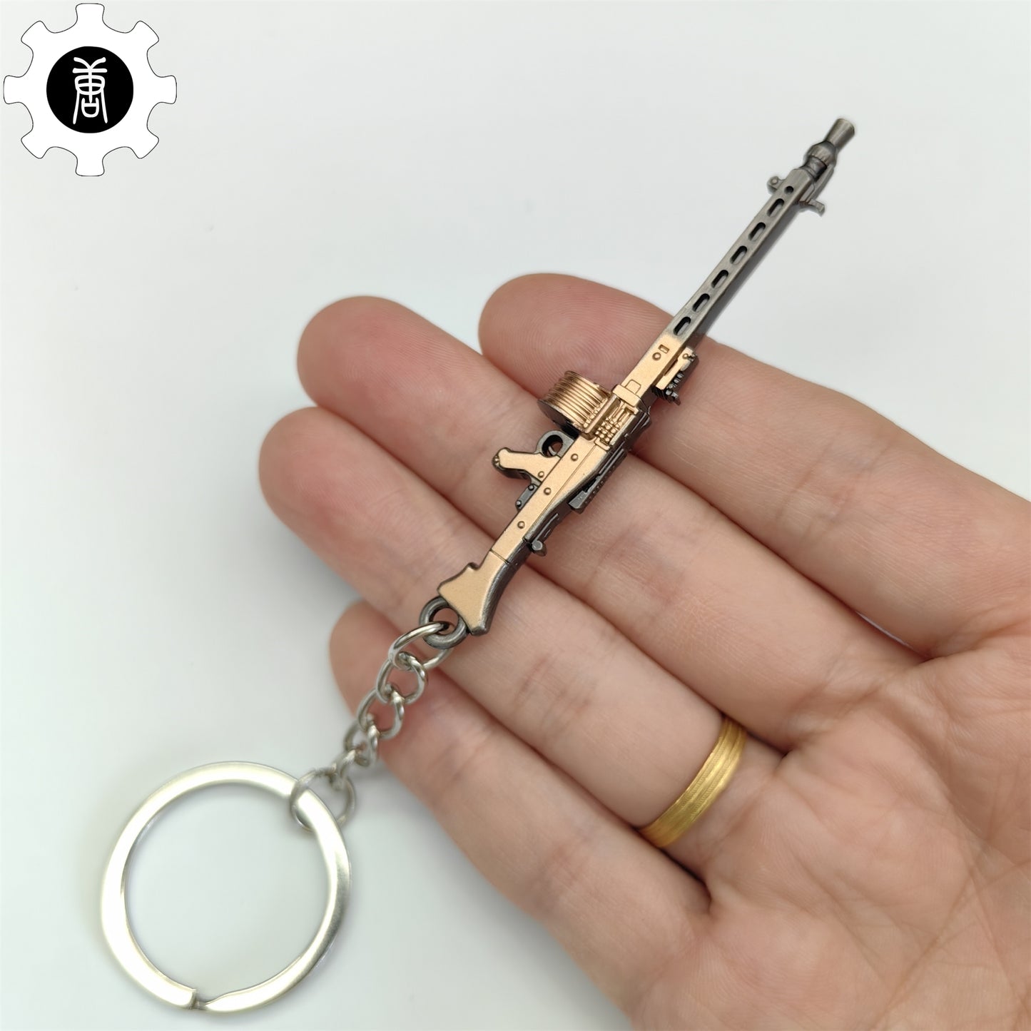 Mini MG3 Machine Gun Model Metal Keychain