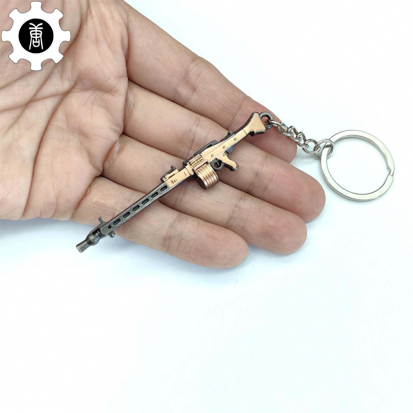 Mini MG3 Machine Gun Model Metal Keychain