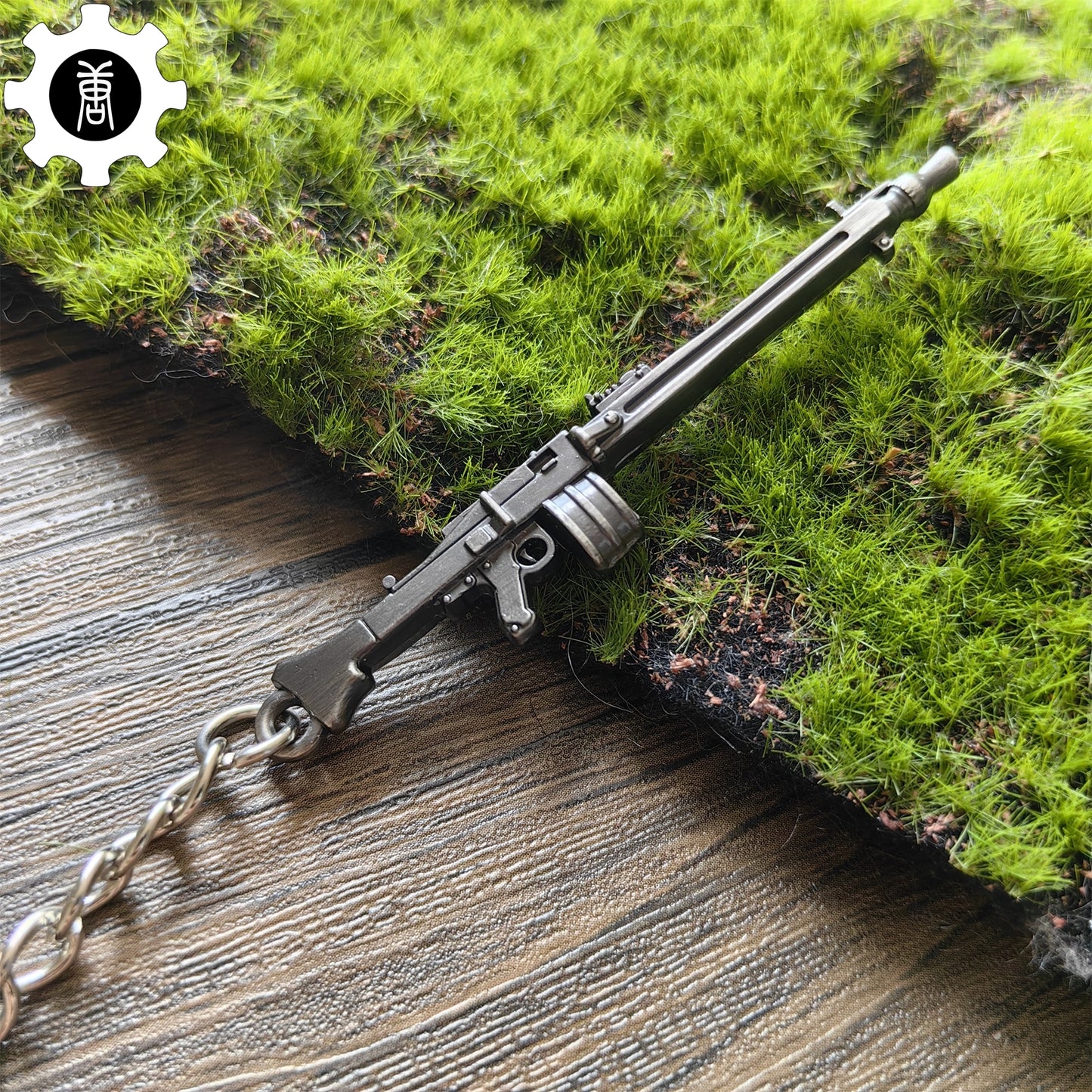 Mini MG3 Machine Gun Model Metal Keychain